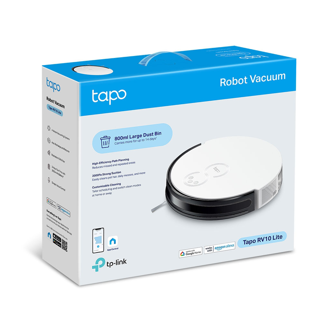 TP-Link Tapo RV10 Lite - Robot Vacuum Cleaner, Gyroscope, 2600 mAh
