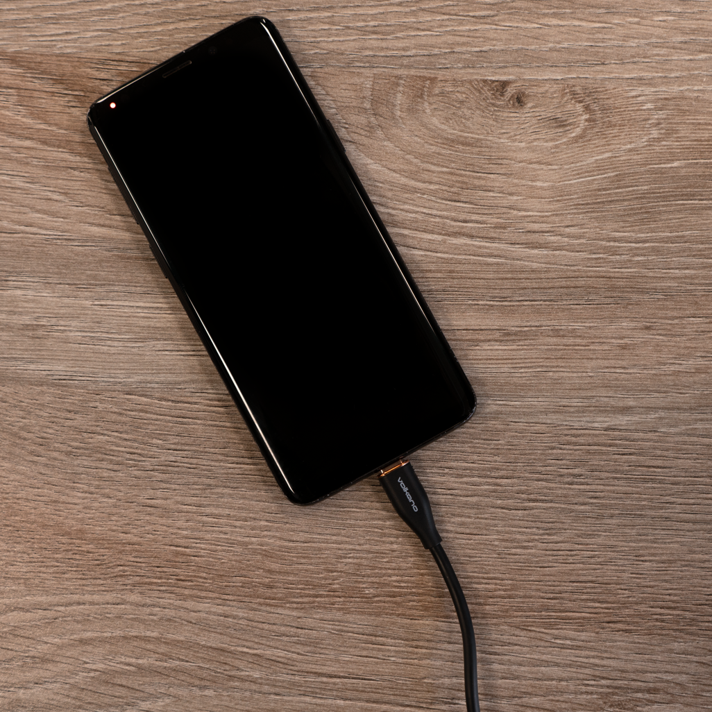 Volkano Flexi Series USB to Type-C 2.5M 30W- Black