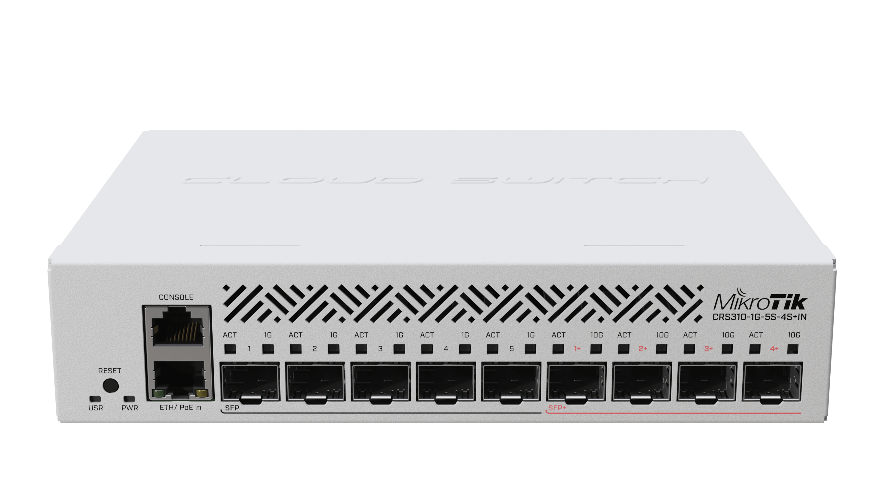 MikroTik CRS310-1G-5S-4S+IN, 4 x 10G SFP+ Ports, 5 x 1G SFP Ports, 1 x 1G Ethernet Port