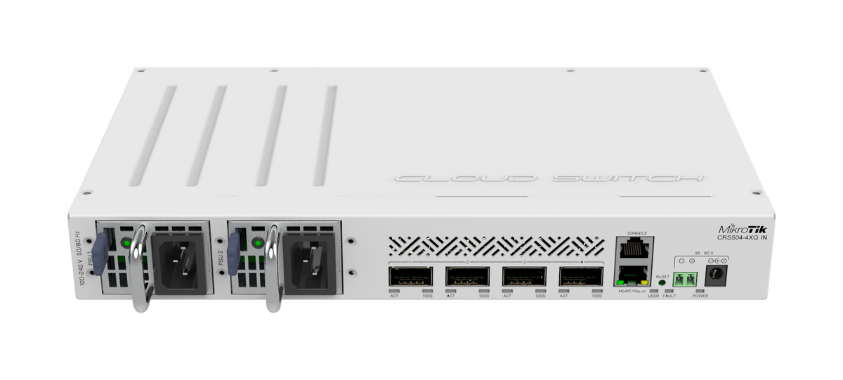 MikroTik CRS504-4XQ-IN, 4 x 100G QSFP28, 1 x RJ45 Serial console port - image 2