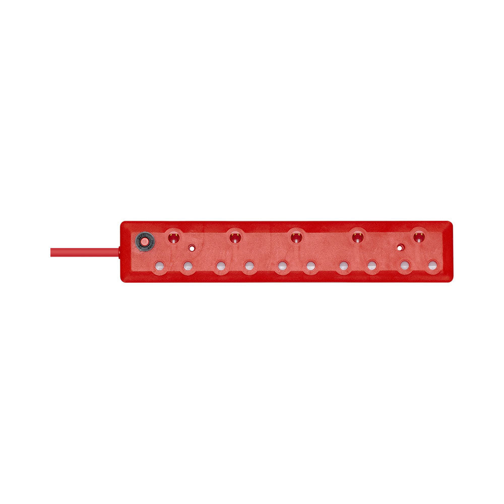 5-PORT DEDICATED RED COLOUR MULTIPLUG - 5X 16A SA