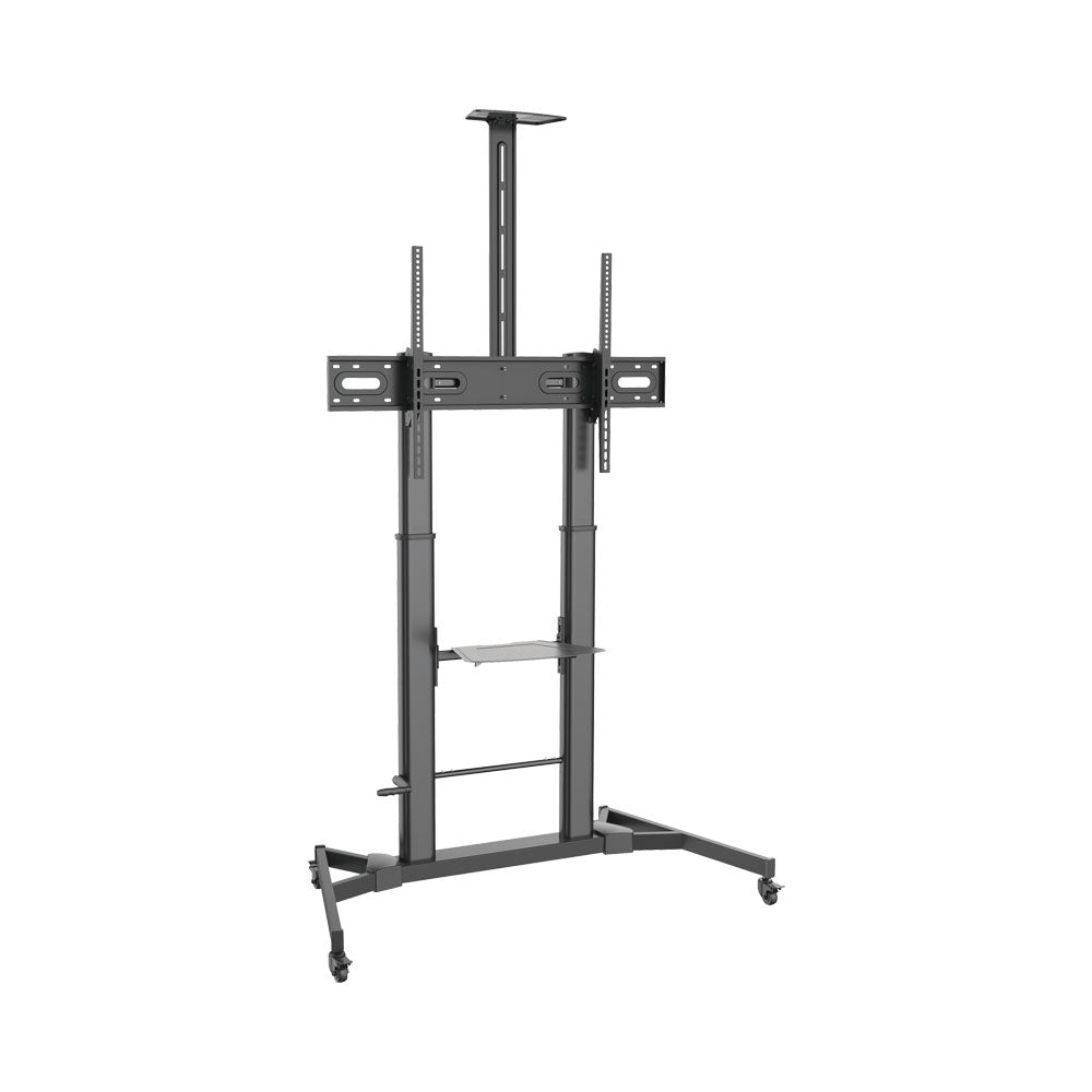 60 - 100 INCH LARGE SCREEN TELESCOPIC HEIGHT-ADJUSTABLE AV TROLLEY WITH CRANK HANDLE (TTL03H-610TW)