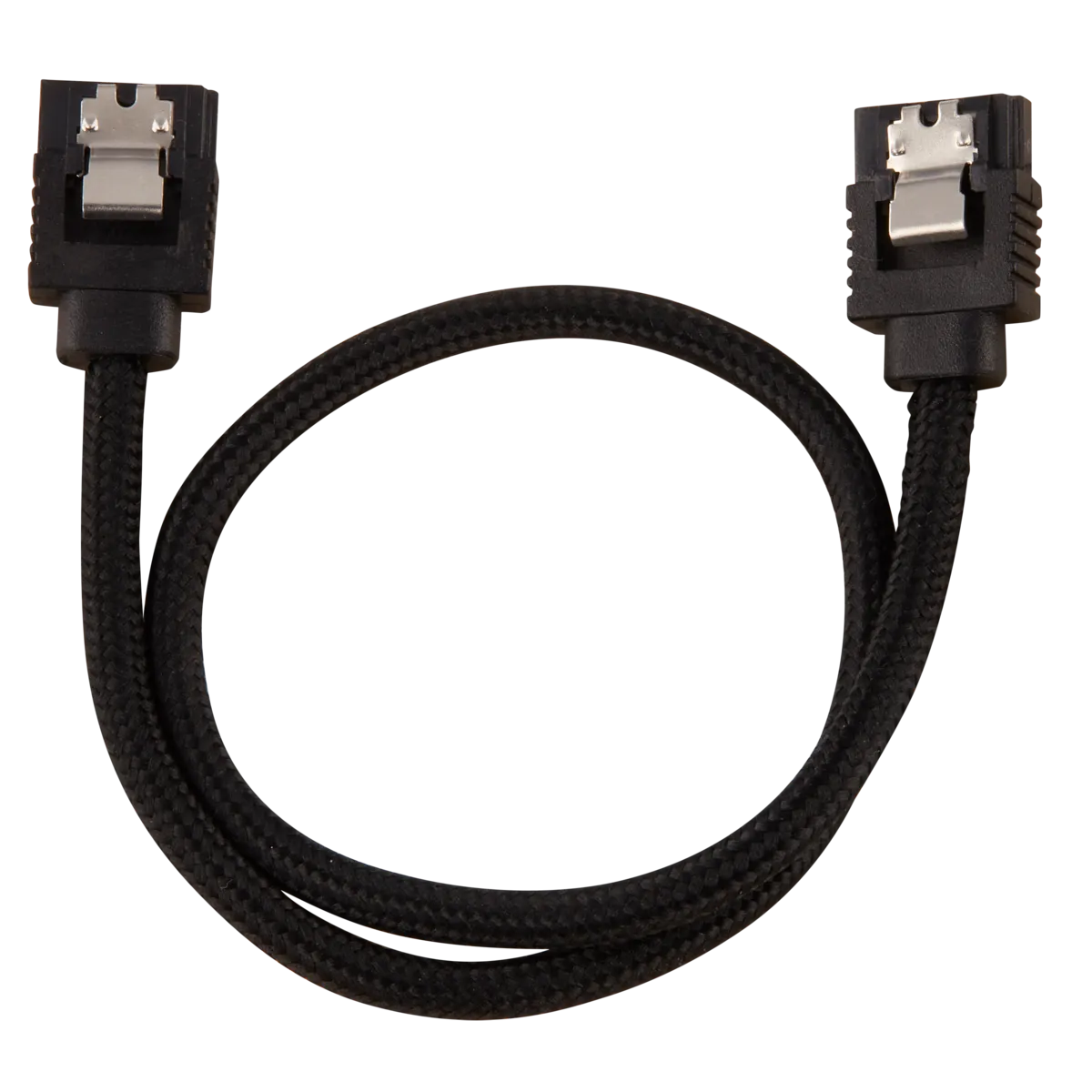 Corsair Premium Sleeved SATA Data Cable Set with Straight Connectors; Black; 30cm