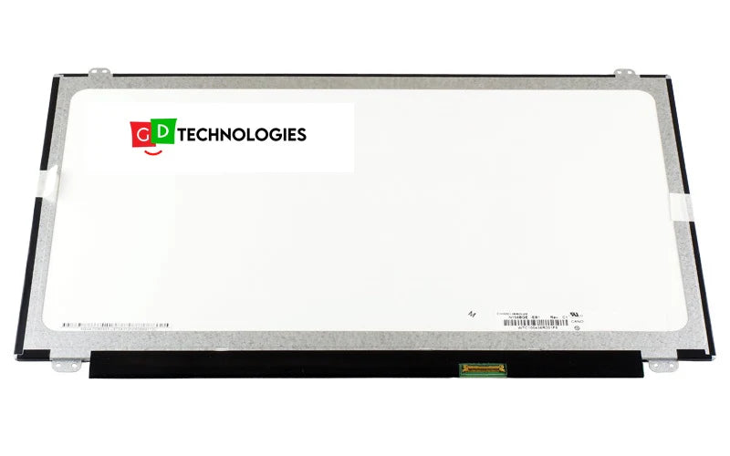 15.6" WXGA LCD Screen LED Backlight Resolution: 1366X768 Glossy Surface 30-Pin eDP Bottom-Right Connector Slim Profile - Used