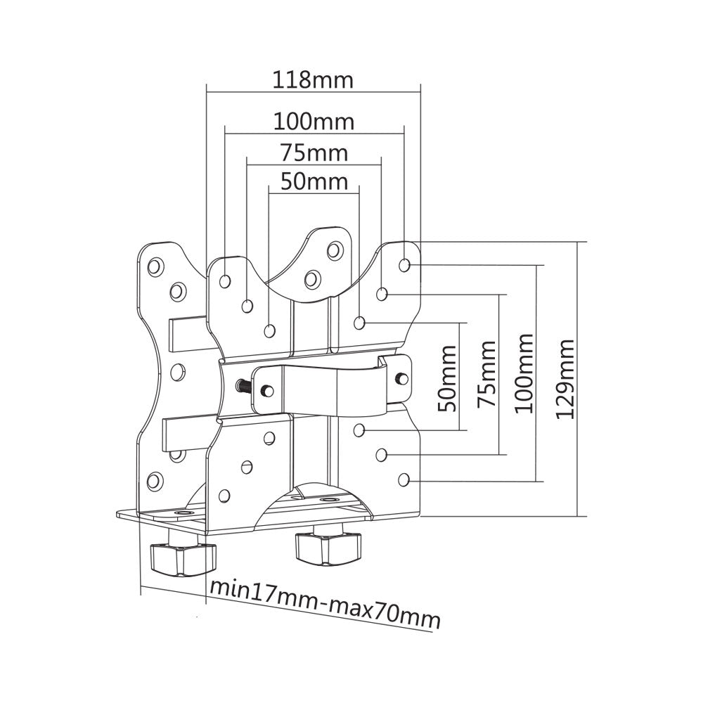 BRACKET THIN CLIENT HOLDER, (W) 17-70MM, MAX 5KG - image 2
