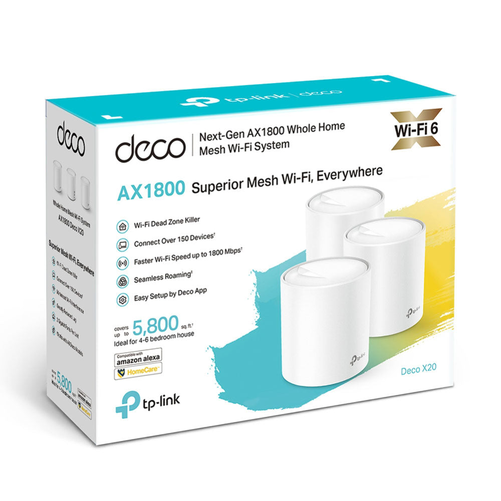 TP-LINK DECO X20 AX1800 WHOLE HOME MESH - 3PK - image 2