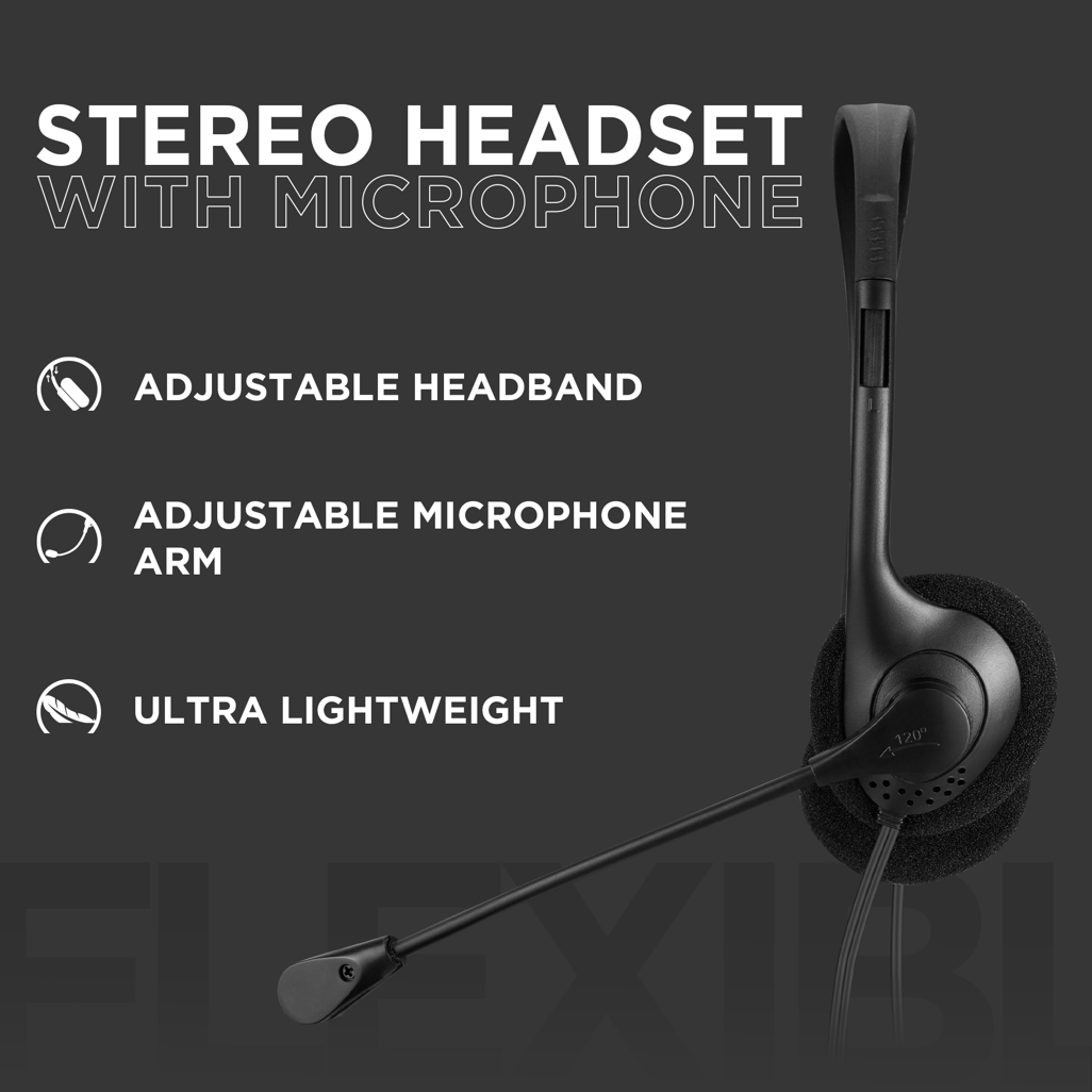 Volkano Chat 2 Stereo Headset with Boom Microphone