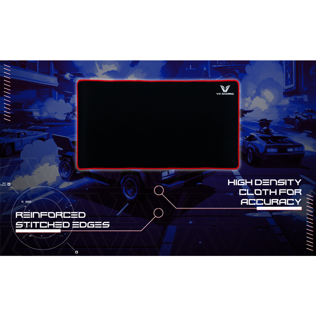 VX Gaming Battlefield series gaming mousepad - Extra large black/red - 550mm