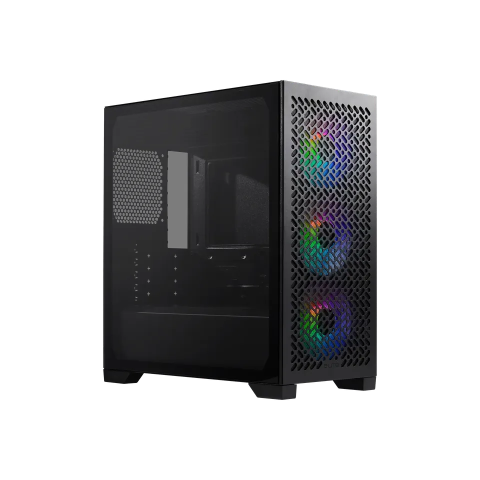 Cooler Master Masterbox Elite 302 Mirco-ATX Airflow PC with pre-installed 3x 120mm RGB fans case - image 2