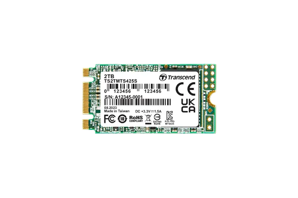 TRANSCEND 2 TB MTS425S M.2 SATA 3 2242 SSD 3D NAND - CACHELESS