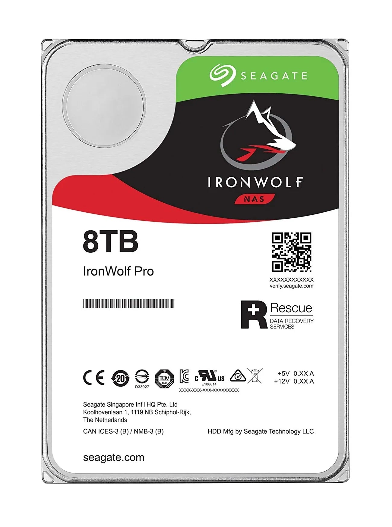 Seagate Ironwolf 8TB 3.5'' HDD NAS Drives; SATA 6GB/s Interface; 1-8 Bays Supported; MUT: 180TB/Year; RV: Yes; Dual Plane Balanc - image 2