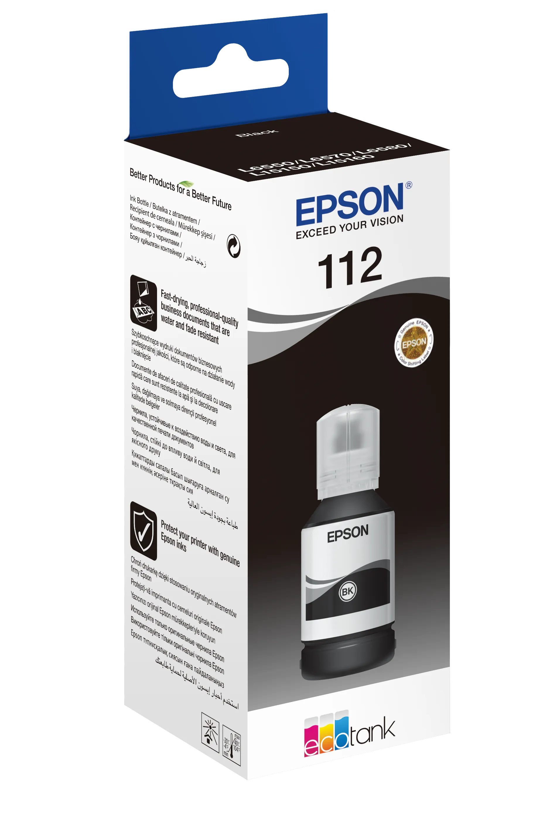 Epson 112 EcoTank Pigment Black ink bottle (127 ml) 7500 pages @ 5% coverage - image 2