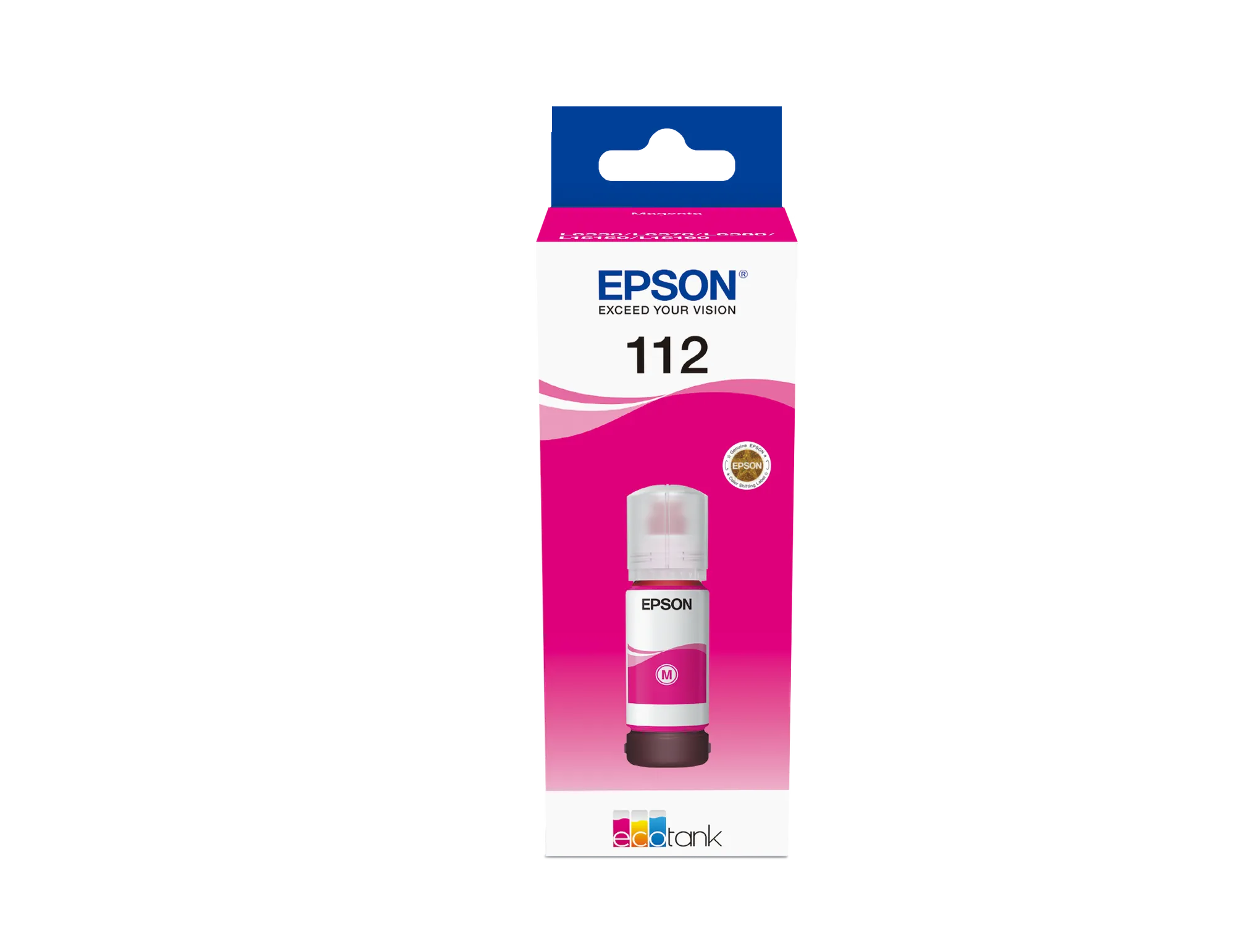 Epson 112 EcoTank Pigment Magenta ink bottle (70 ml). 6000 pages @ 5% coverage