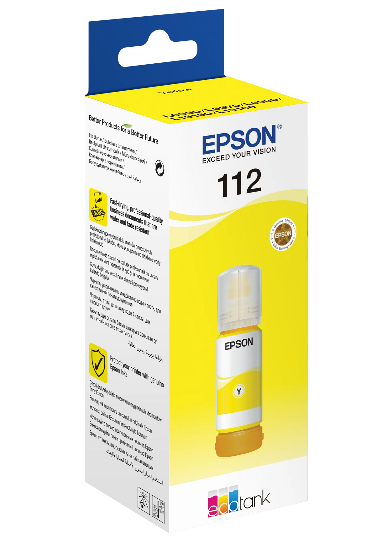 Epson 112 EcoTank Pigment Yellow ink bottle (70 ml) 6000 pages @ 5% coverage - image 2