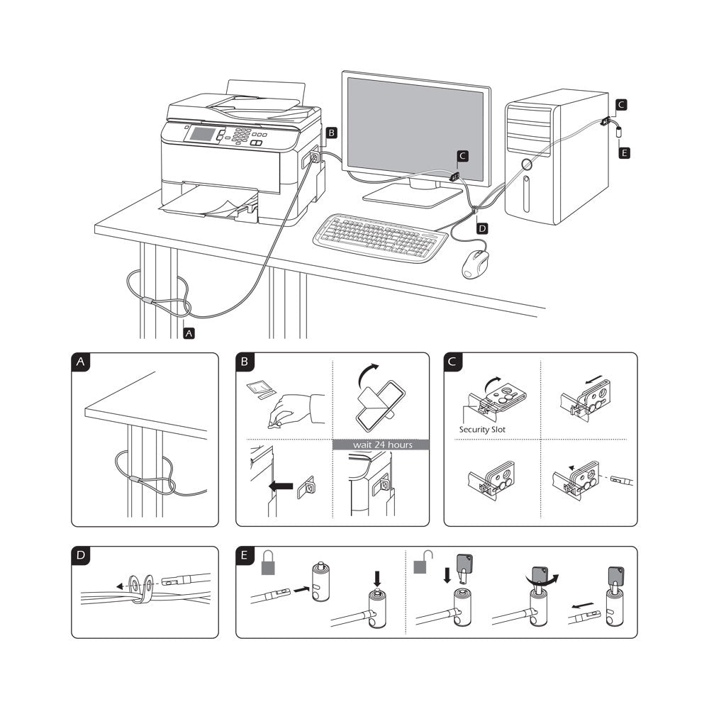 ANTI-THEFT SECURITY LOCK FOR DESKTOP SETUP