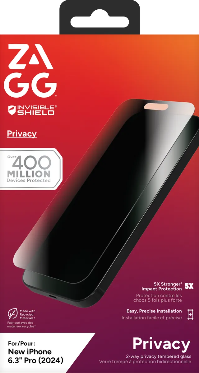 InvisibleShield Glass Elite Privacy Apple iP16 Pro Screen - image 2