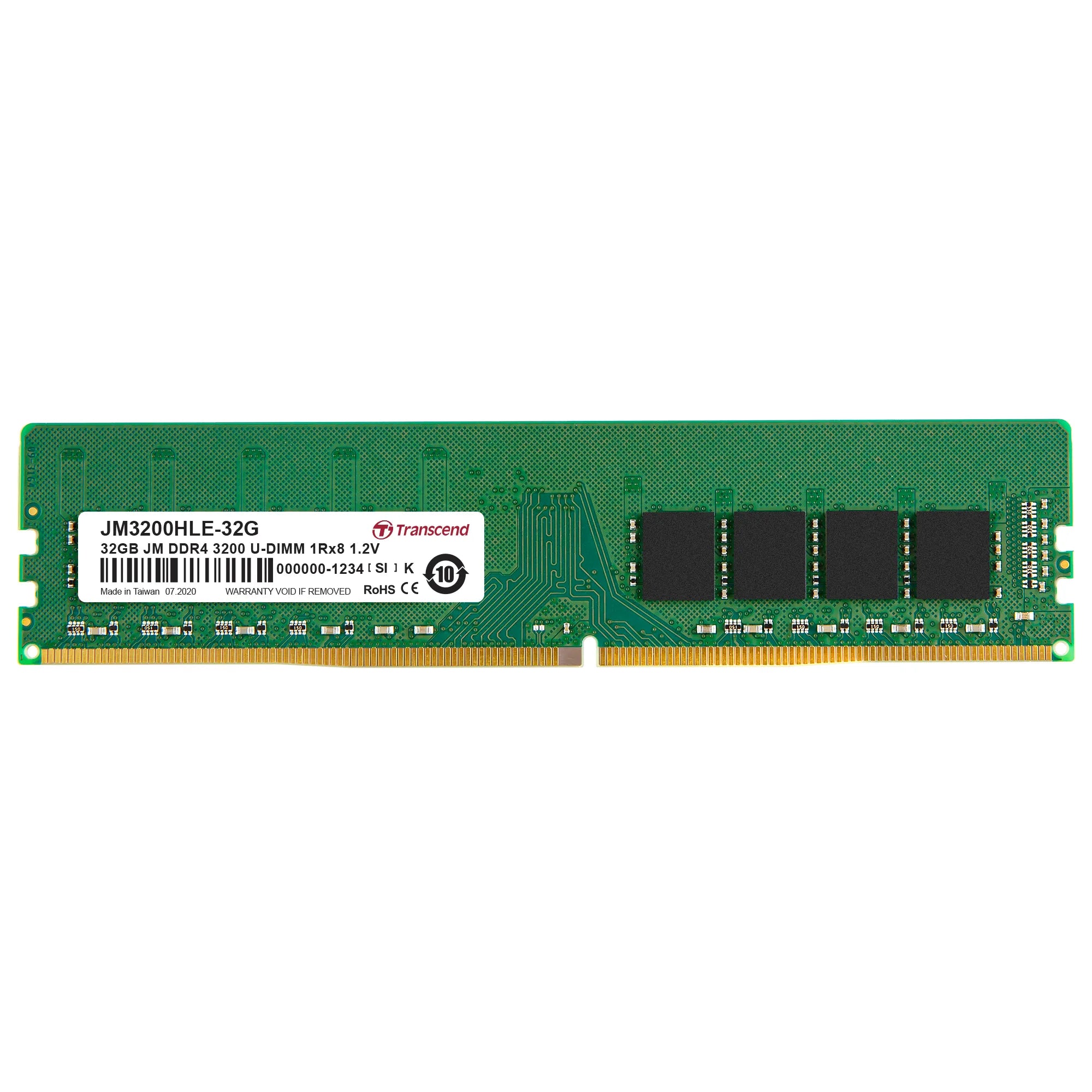 TRANSCEND JET MEMORY 32GB DDR4-3200 DESKTOP U-DIMM 2RX8 CL22 - image 2
