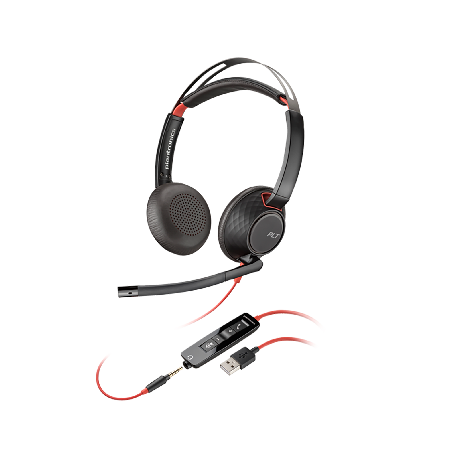 Poly Blackwire 3320 Stereo Microsoft Teams Certified USB-C Headset +USB-C/A Adapter