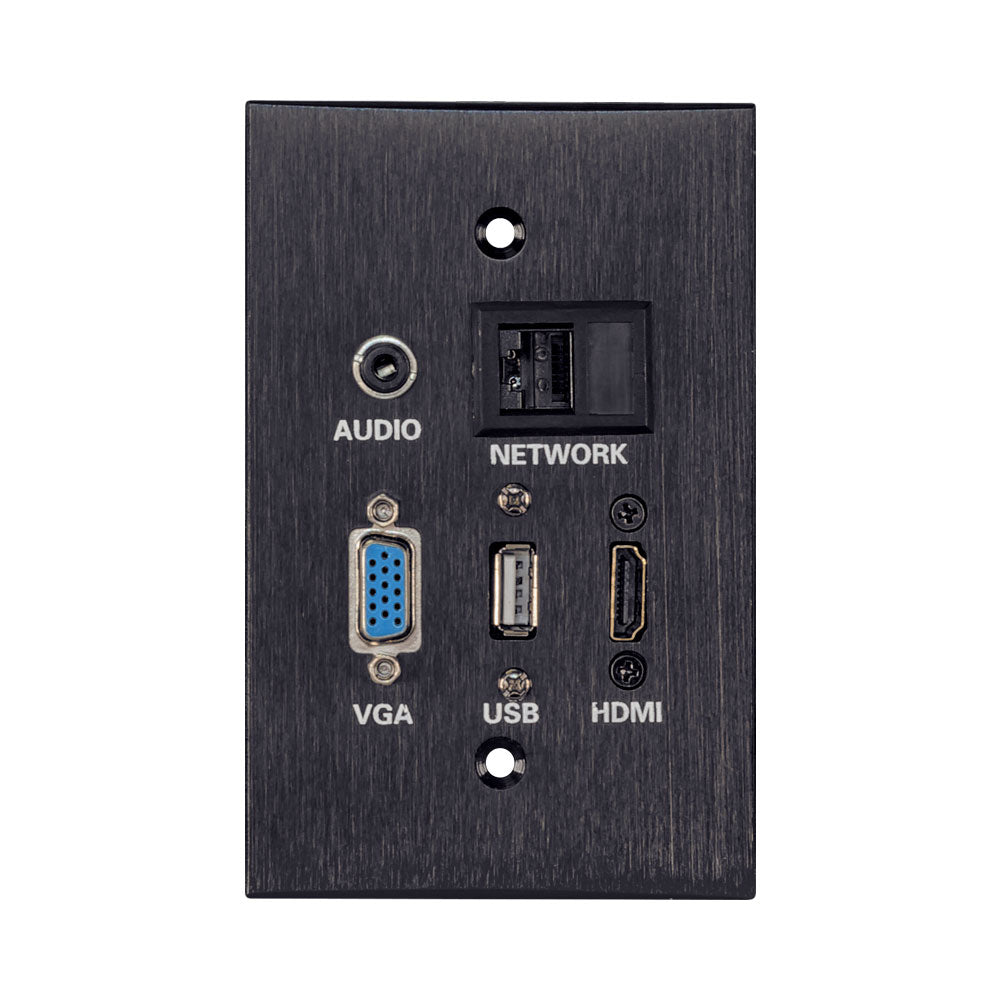 MULTI AUDIO AND VIDEO WALL PLATE 4X2