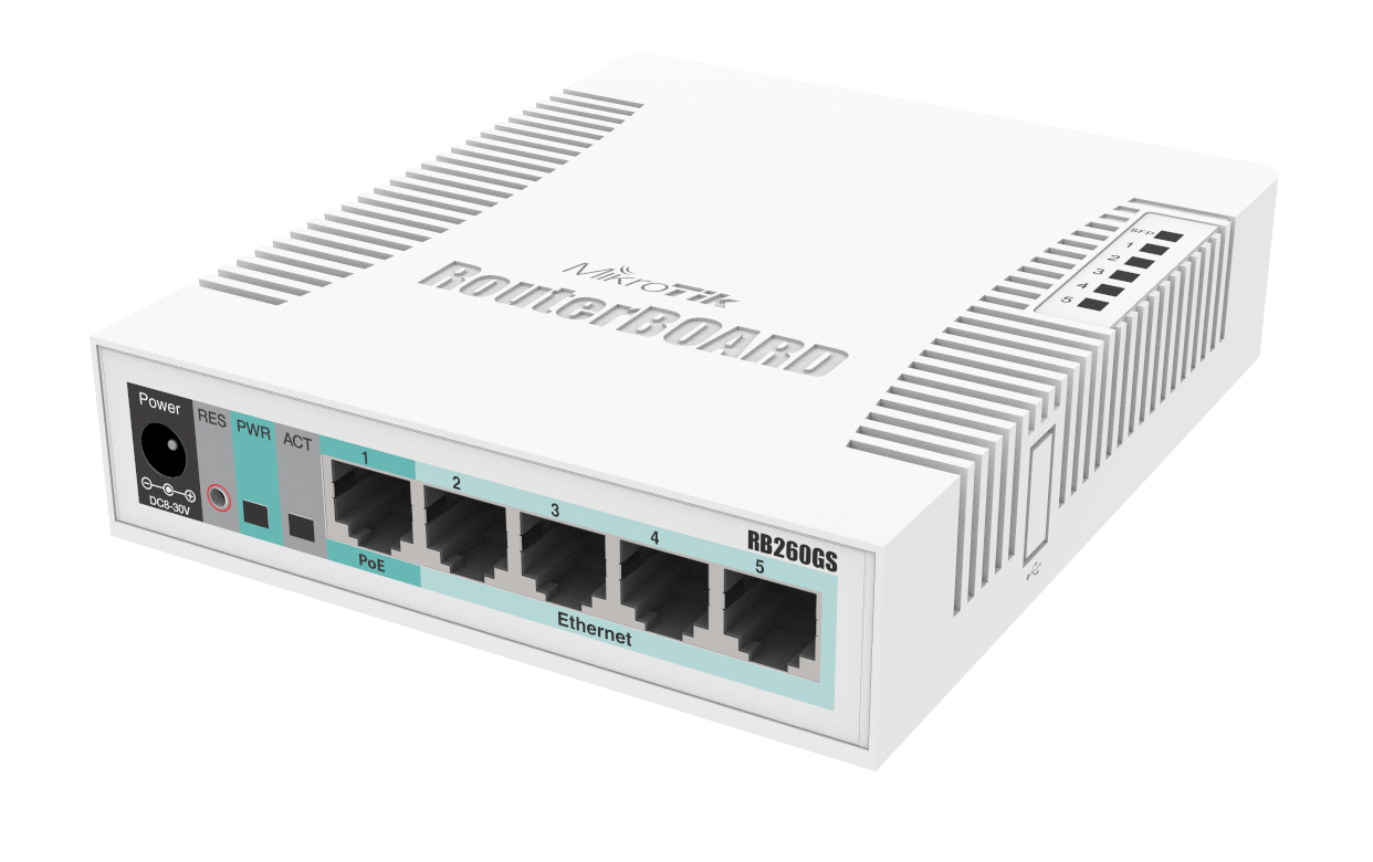 MikroTik CSS106-5G-1S Smart Desktop Switch 5 Port Gigabit 1SFP | RB260GS - image 2