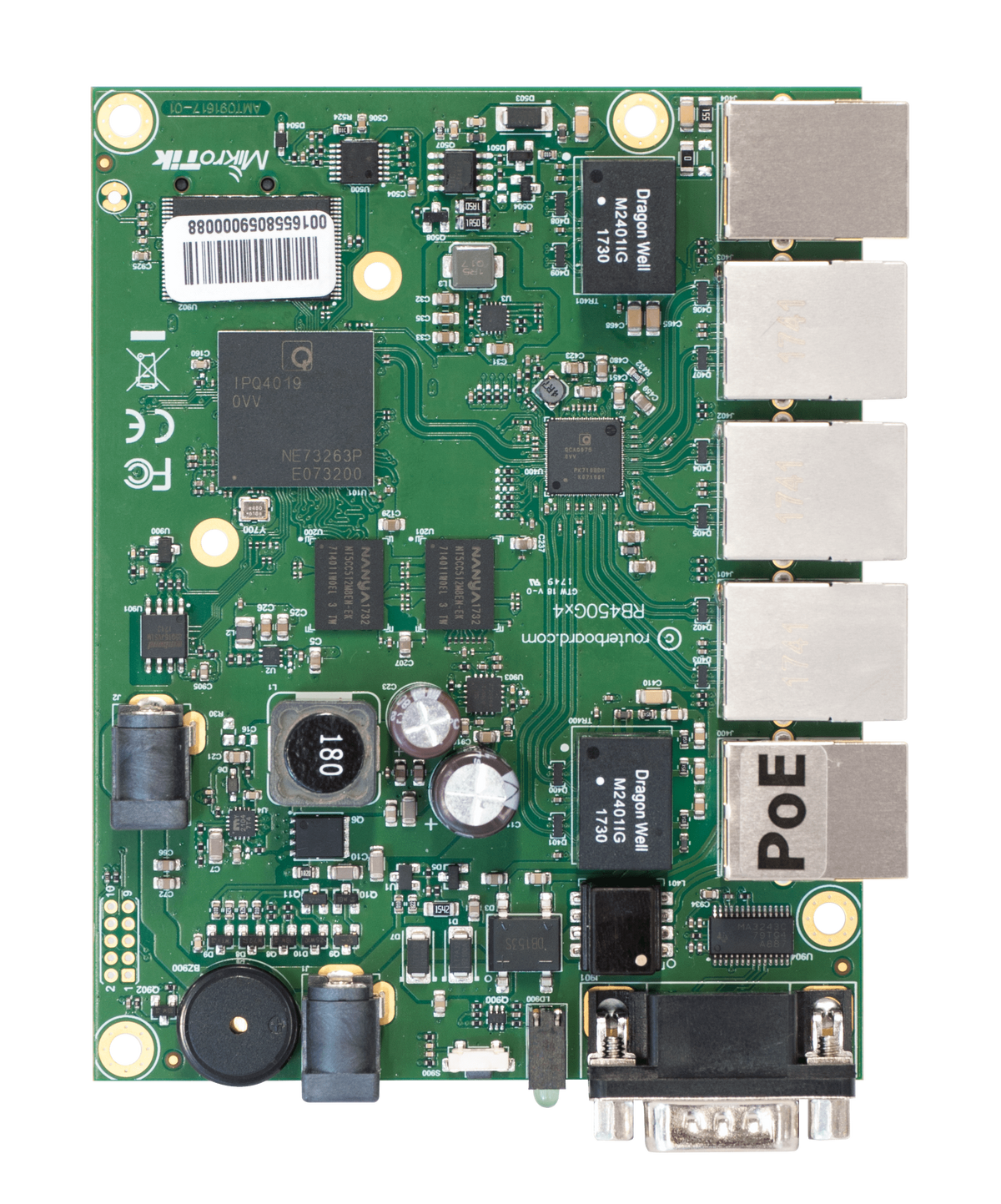 MikroTik RouterBOARD 450Gx4 with 5 GB LAN ports and 1 microSD slots *No Enclosure