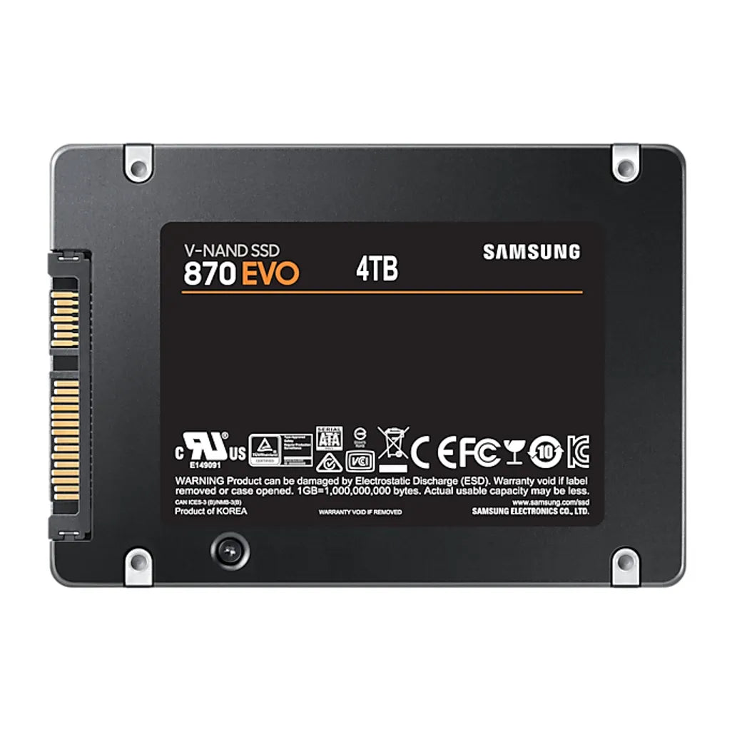 Samsung 870 EVO, 4000 GB, 2.5", 560 MB/s, 6 Gbit/s