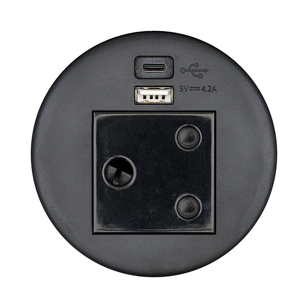 80MM CHARGING DESKTOP GROMMET WITH 3-PIN SA POWER