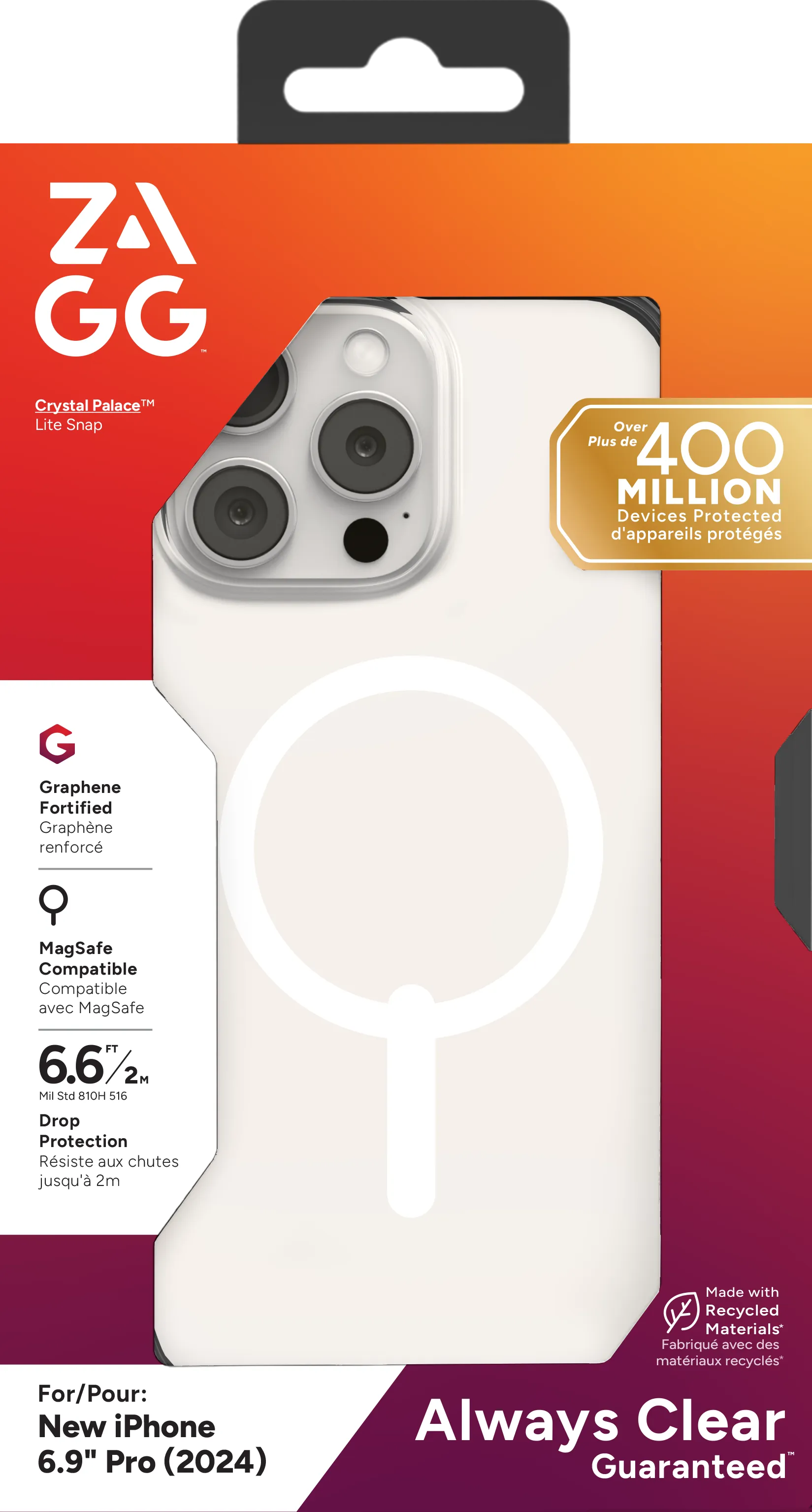 ZAGG Cases PH CrystlPal Lite Snap Apple iP16 Pro Max Clear - image 2