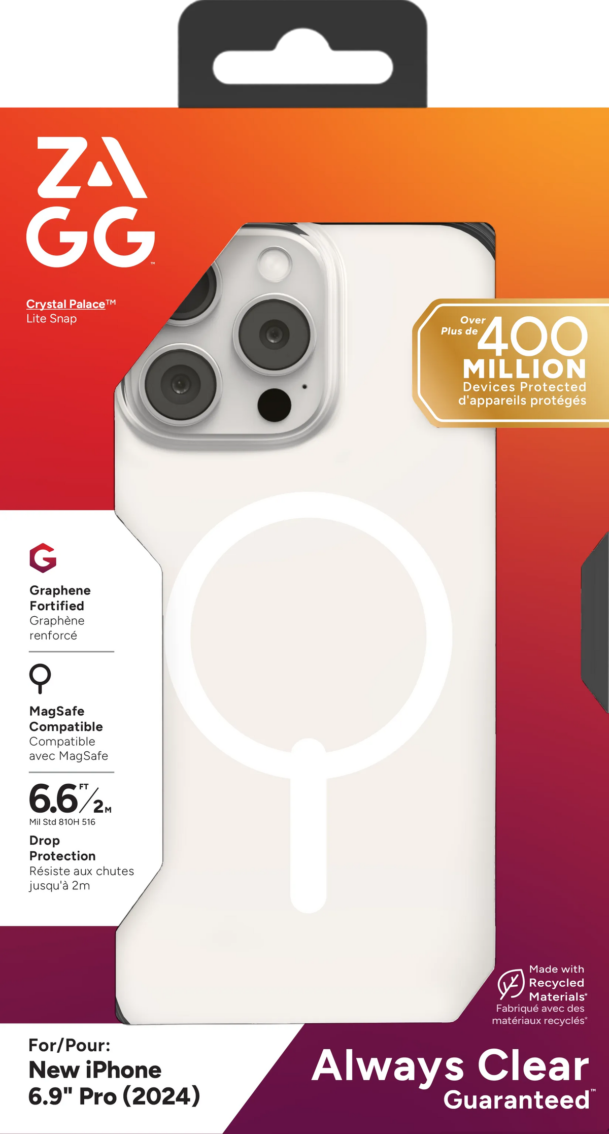 ZAGG Cases PH CrystlPal Lite Snap Apple iP16 Pro Max Clear - image 2