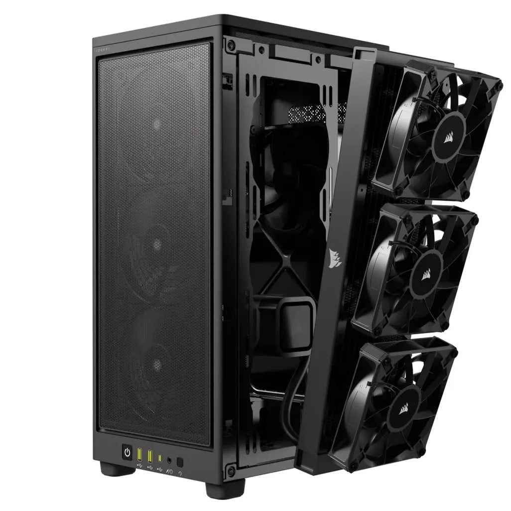 2000D Airflow ITX-Tower; Black; Slim fans/FS PSU only