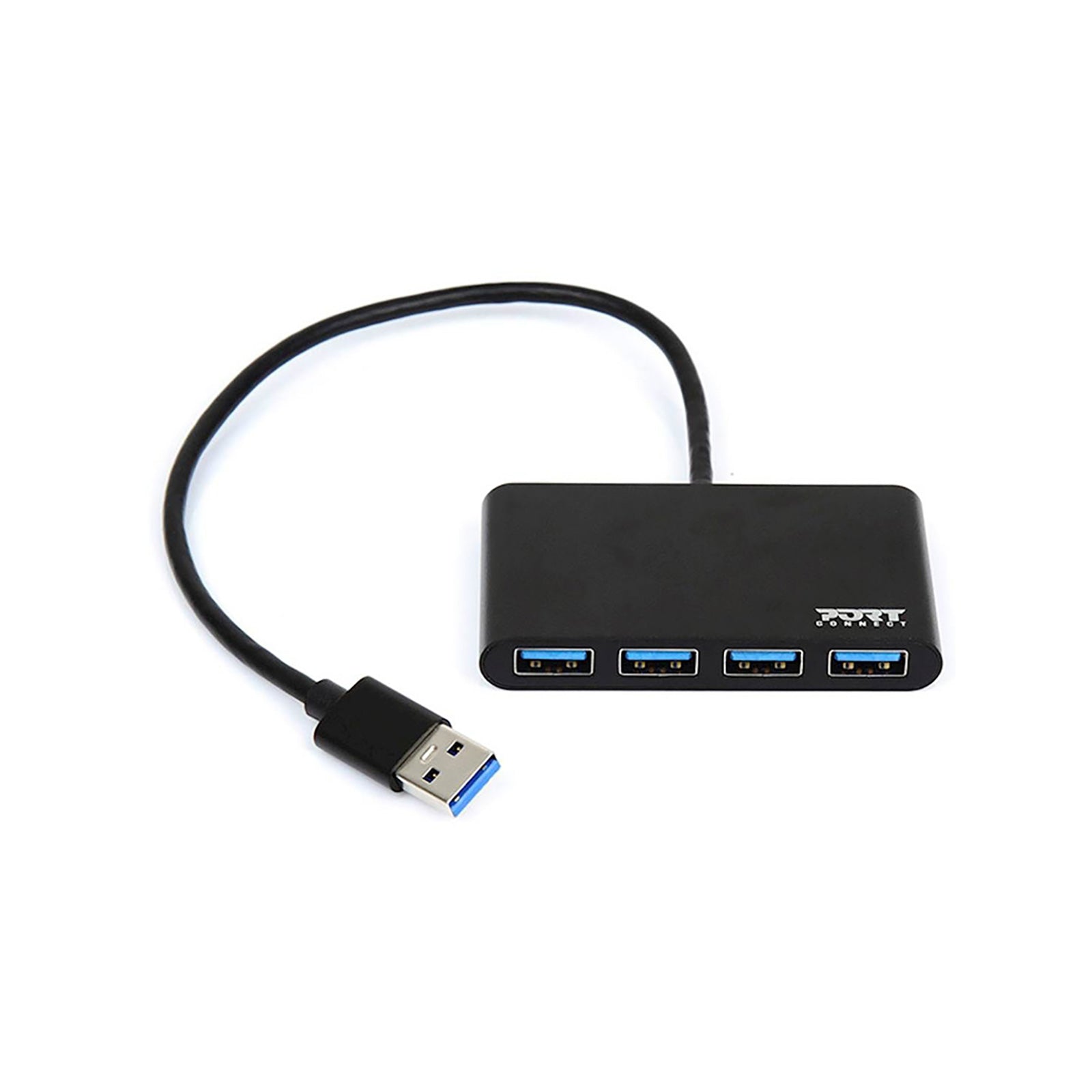 Port USB3.0 Black Plug & Play 4-port Hub
