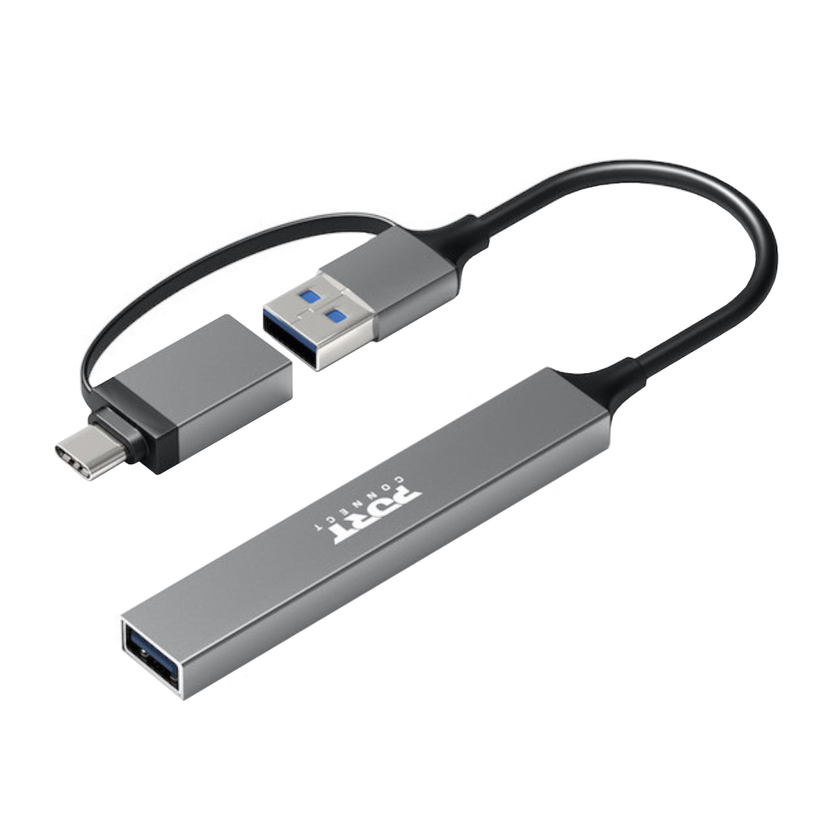 Port Connect USB Type-C to 4-port USB-A 3.0/2.0 Hub – image 3