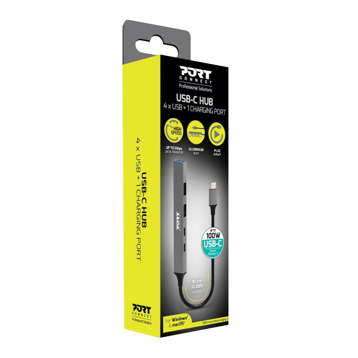 Port USB Type-C Hub 4 x USB + 1 x Charging Port – image 4