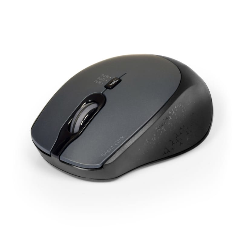 Port Connect Silent 1600DPI 3 Button Wireless Mouse - Black – image 2
