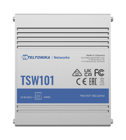 Teltonika 5-Port Gigabit Automotive PoE+ Switch | TSW101 - image 2