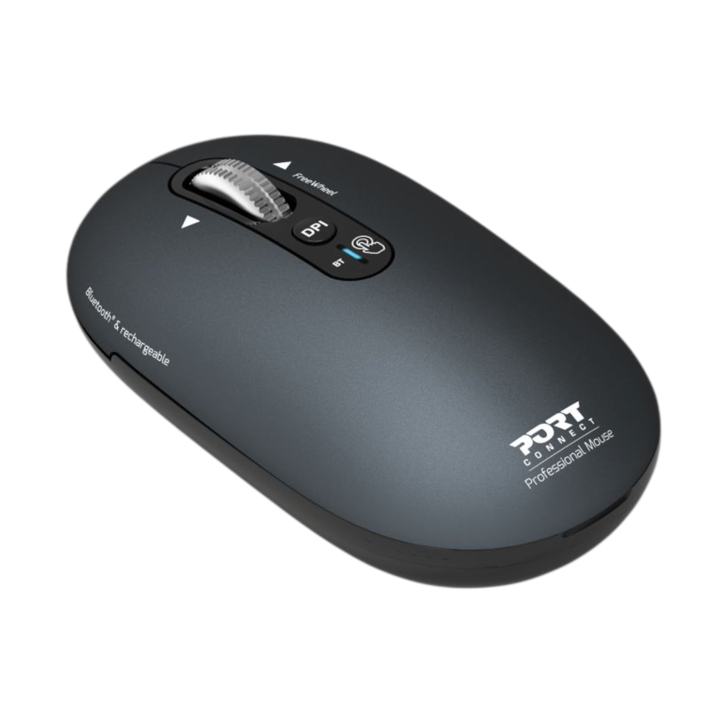 Port Connect PURE MAC Rechargeable Wireless and Bluetooth Mouse - Shadow – image 2