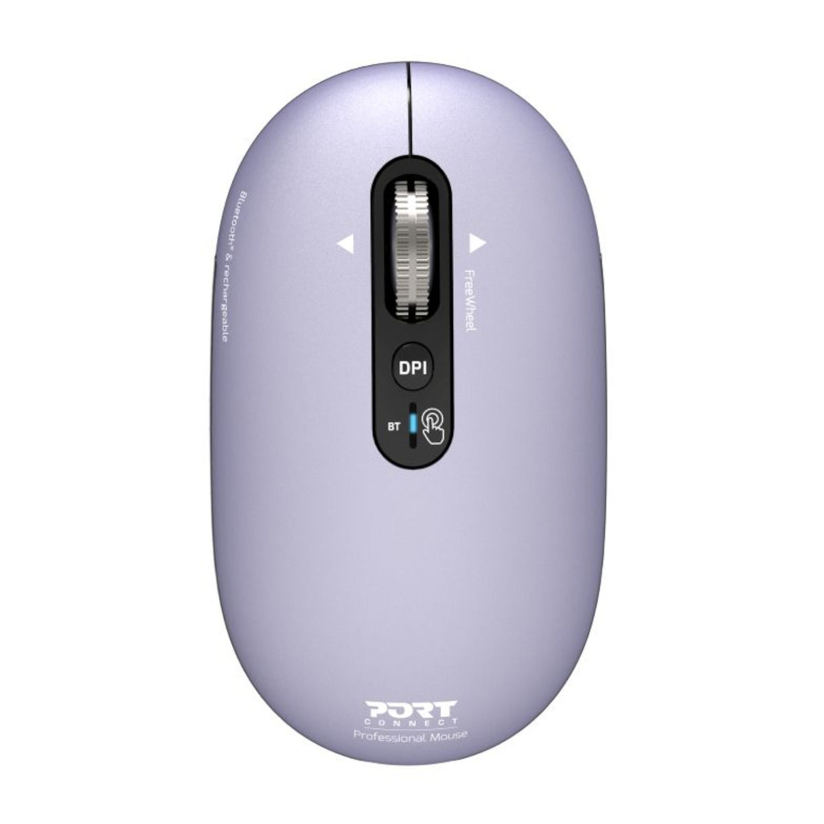 Port Connect PURE MAC Rechargeable Wireless and Bluetooth Mouse - Iris