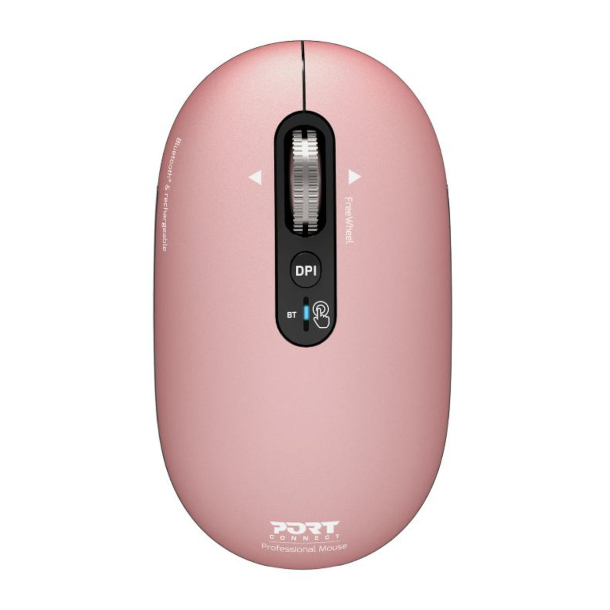 Port Connect PURE MAC Rechargeable Wireless and Bluetooth Mouse - Copper Rose