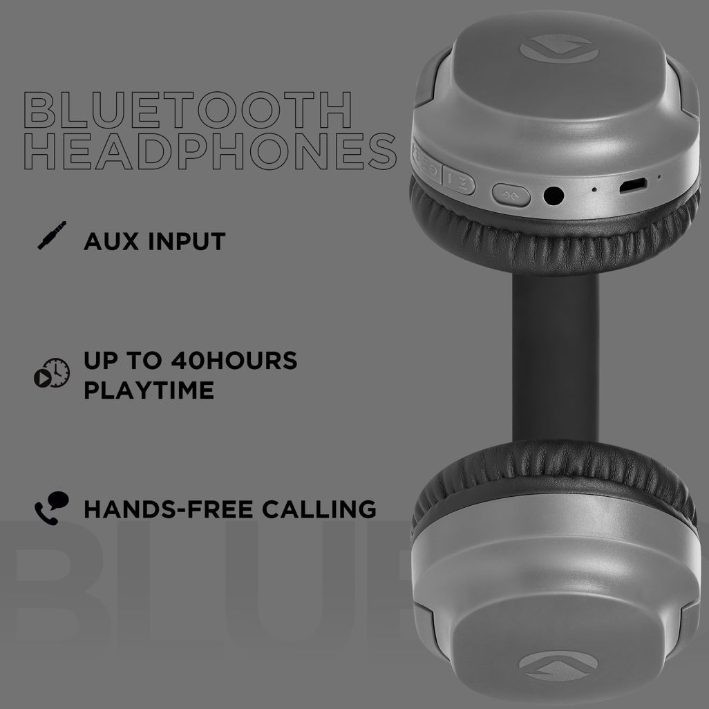 Volkano Pebble Series Bluetooth Headphones - Dark Grey
