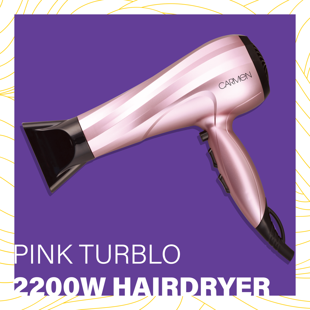 5162 - Carmen Pink Turblo 2200W Hairdryer