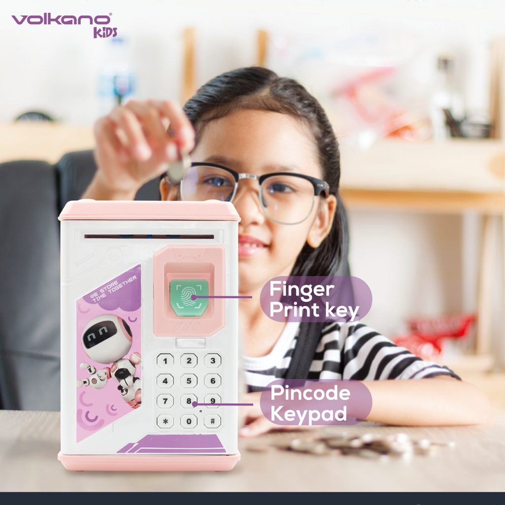 Volkano Kids Robo Vault Series Kids Money Saving Vault - Pink