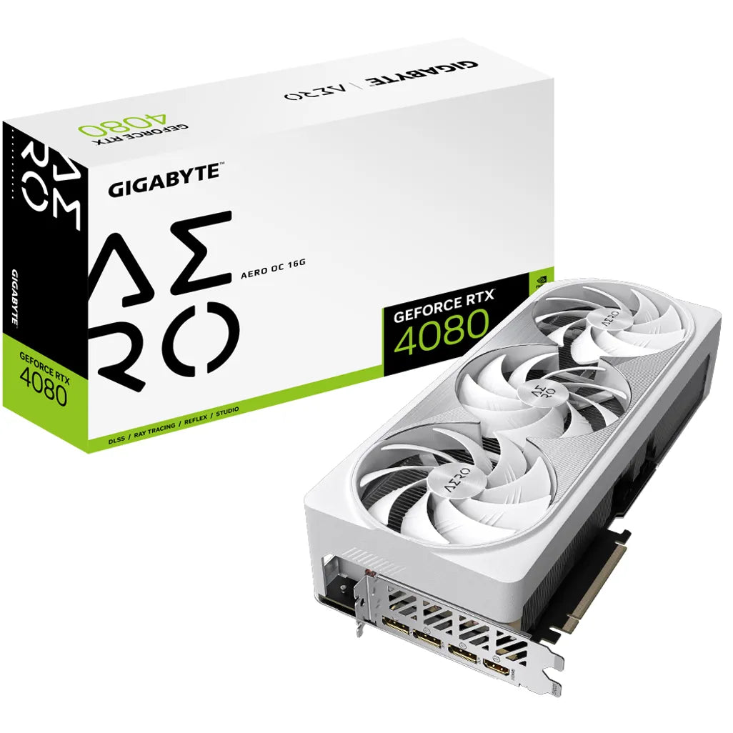 Gigabyte GeForce RTX 4080 16GB AERO OC, GeForce RTX 4080, 16 GB, GDDR6X, 256 bit, 7680 x 4320 pixels, PCI Express 4.0