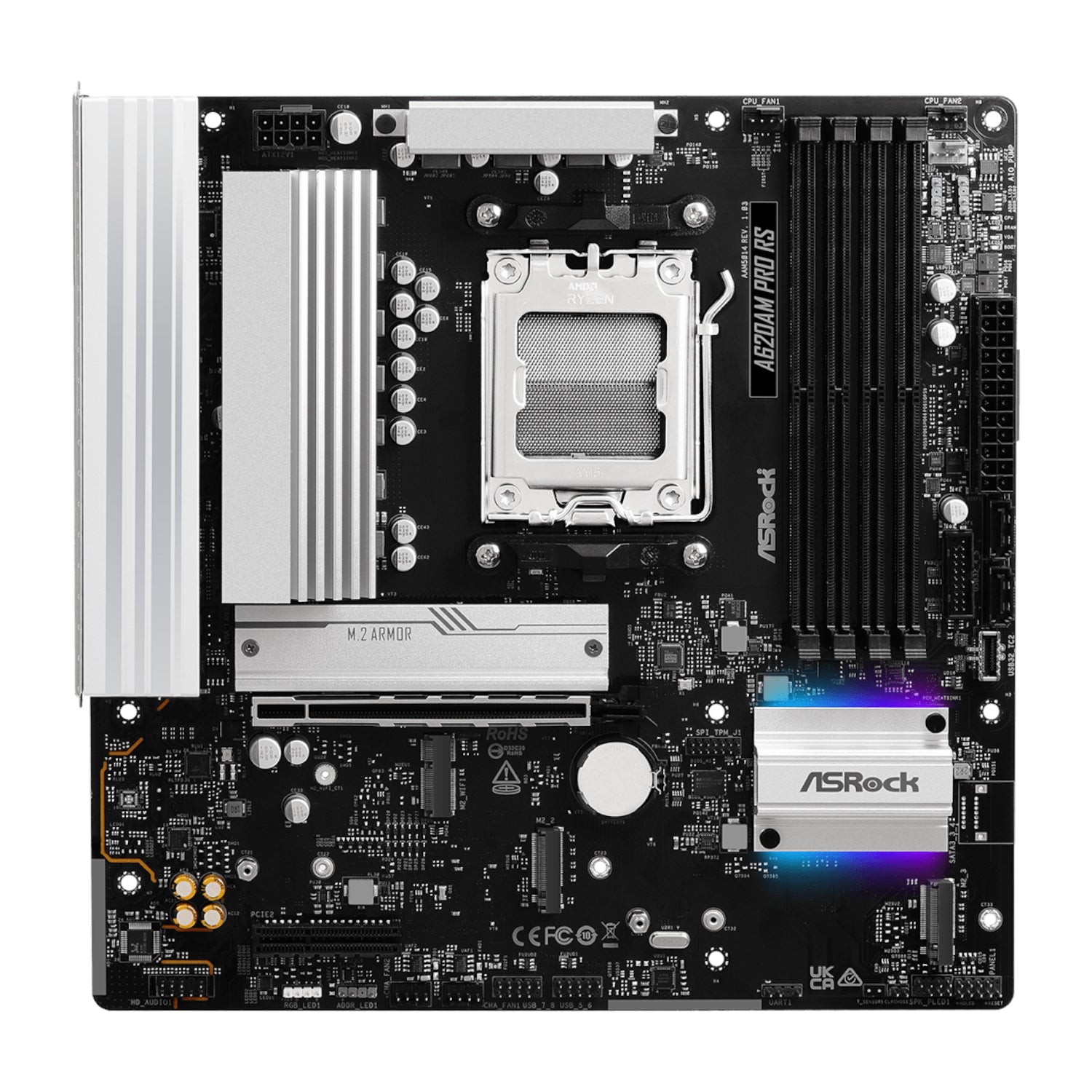 ASRock A620AM Pro RS AM5 M-ATX Motherboard – image 2