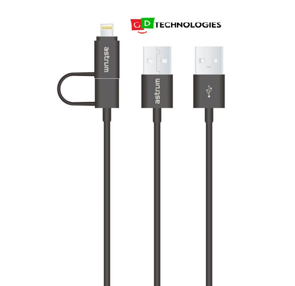 AC320 Micro USB + 8pin Charge & Sync MFI Cable