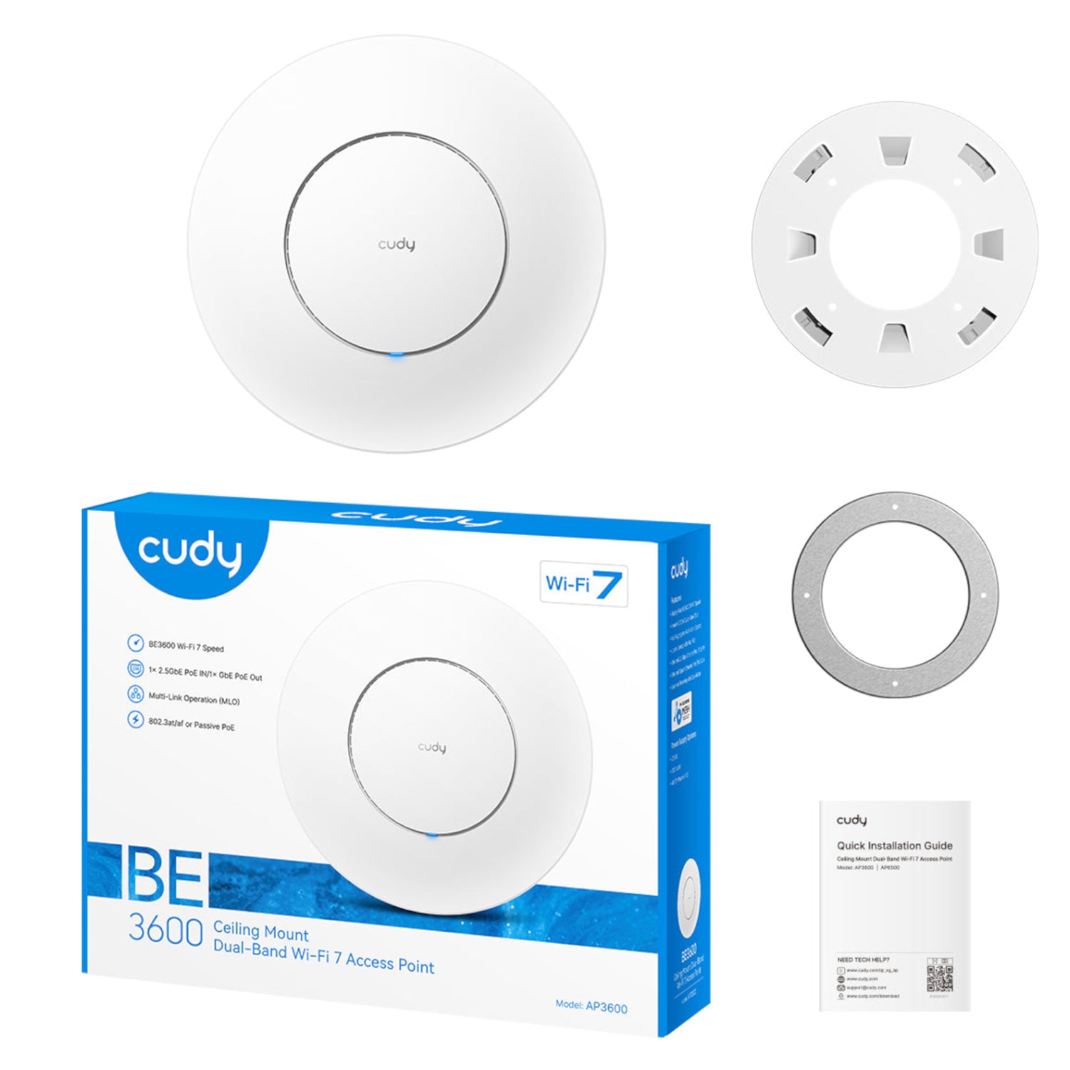 Cudy BE3600 2.5G Dual Band WiFi7 Ceiling Access Point – image 5
