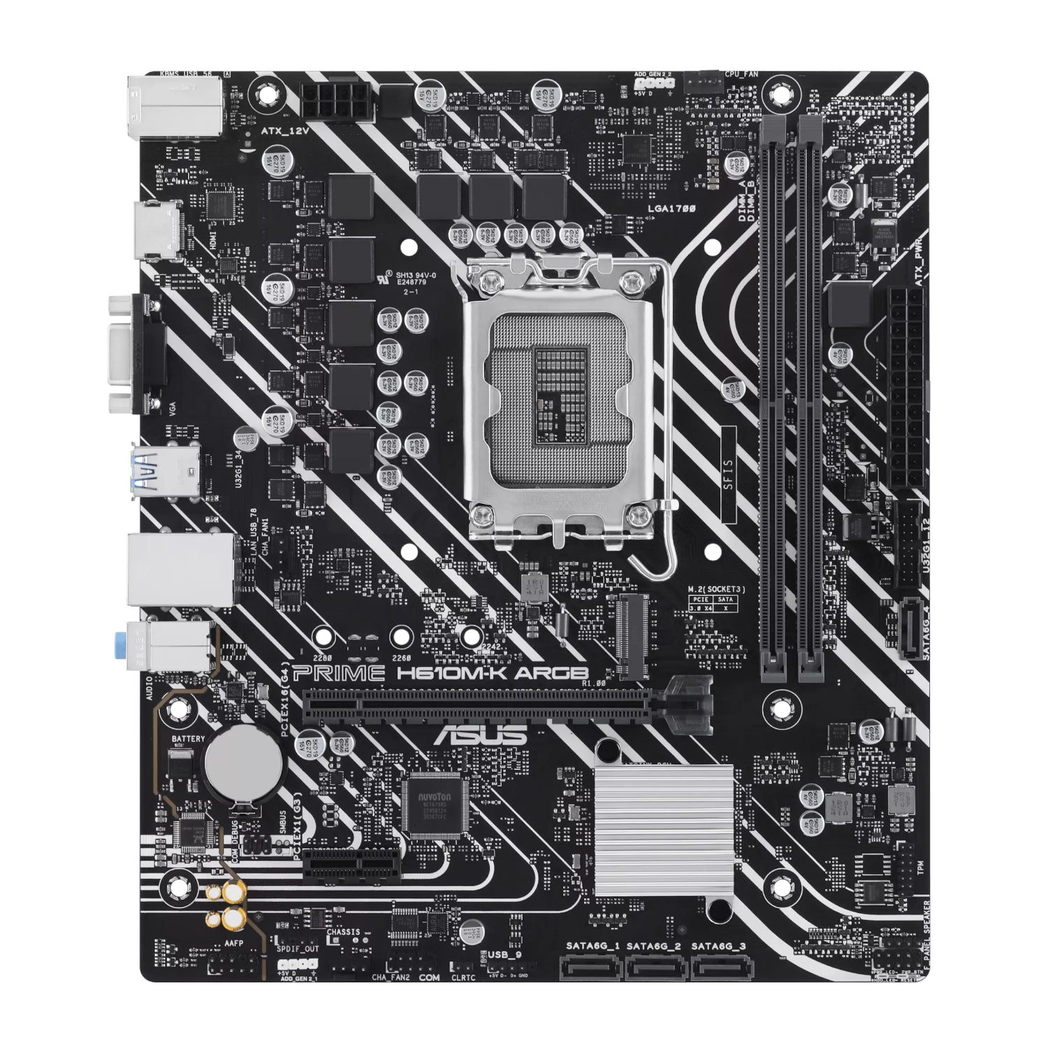Asus PRIME H610M-K ARGB Intel LGA1700 M-ATX Motherboard – image 2