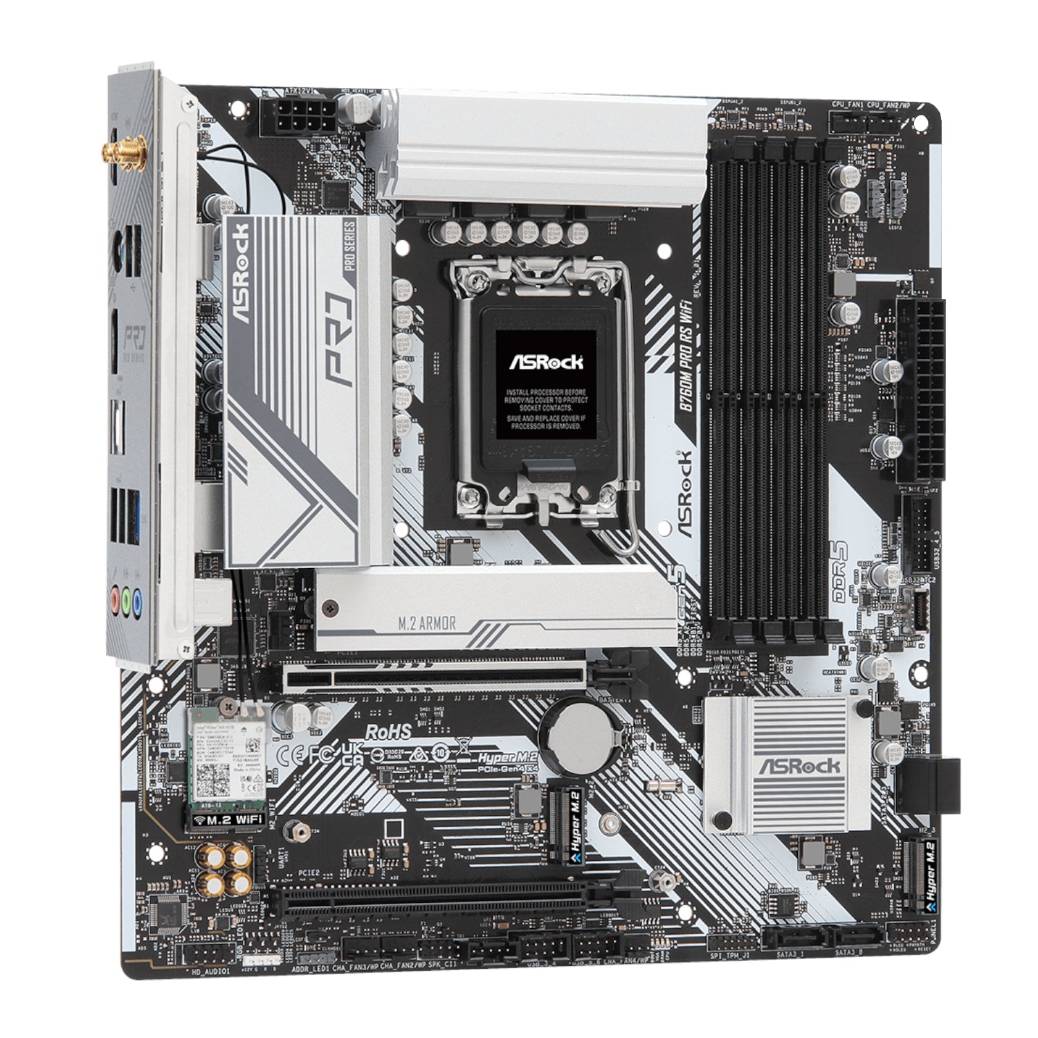 ASRock B760M Pro RS WiFi Intel LGA 1700 MATX Gaming Motherboard – image 3