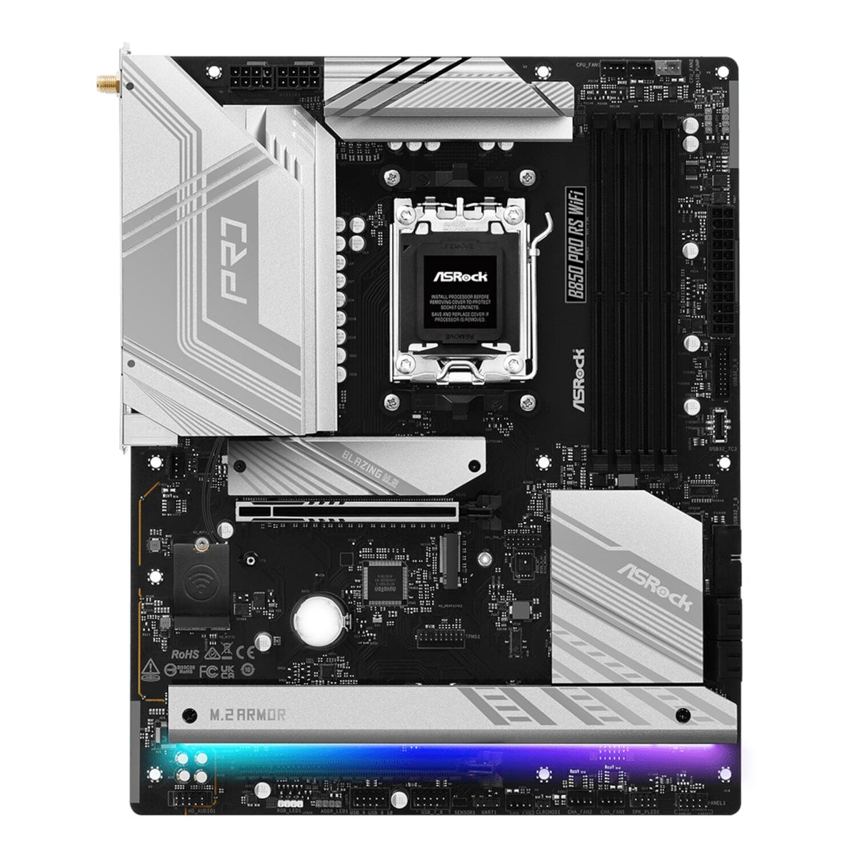 ASRock B850 Pro RS Wi-Fi ATX Motherboard (AMD AM5, DDR5, PCIe 5.0) – image 2