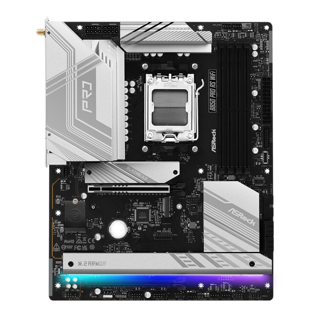 ASRock B850 Pro RS Wi-Fi ATX Motherboard (AMD AM5, DDR5, PCIe 5.0) – image 3