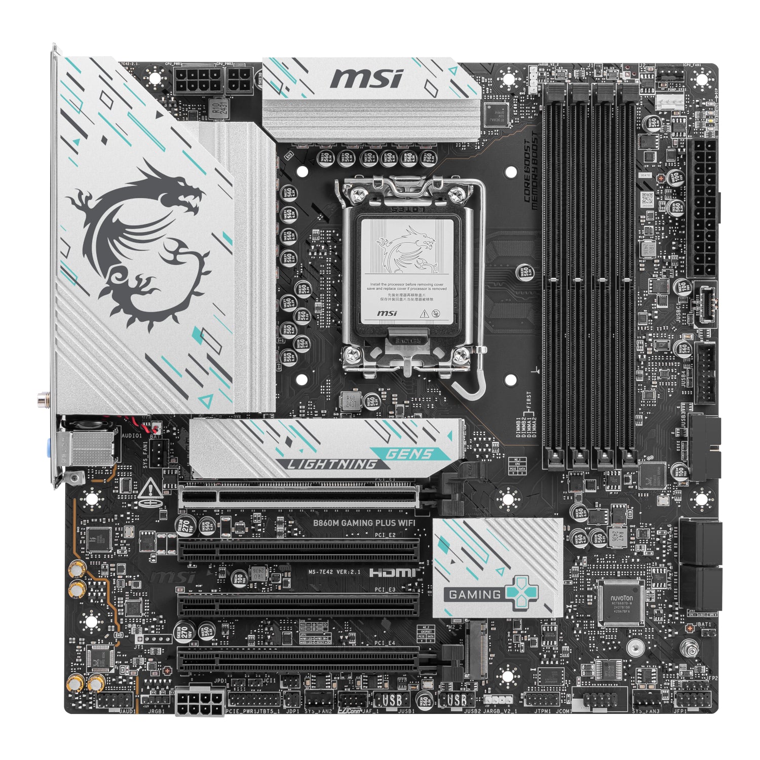 MSI B860M Gaming PLUS WIFI Intel LGA1851 DDR5 M-ATX Motherboard – image 2